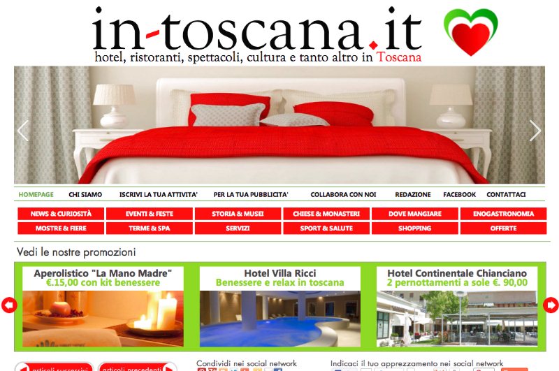 Nasce www.in.toscana.it il nuovo portale di promozione della Toscana