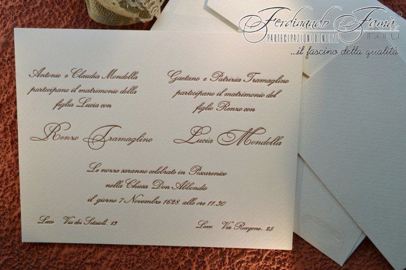 Partecipazioni Matrimonio 50 Anni.Ferdinando Fama Br La Linea Letterpress Per Delle